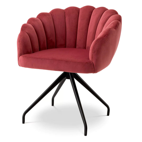 Dining Chair Luzern Savona faded red velvet