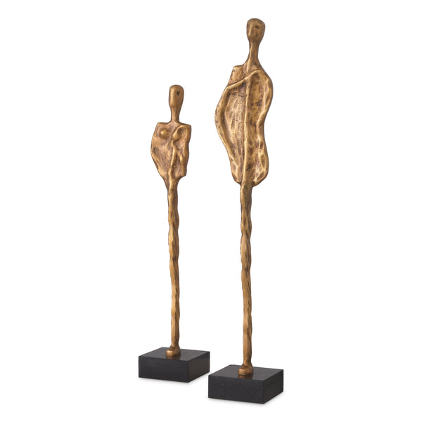 Object Dual Vintage Brass Finish Set Of 2