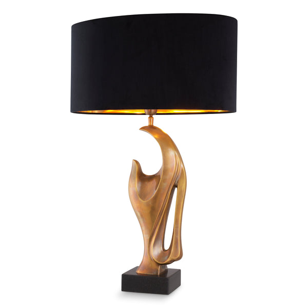 Table Lamp Brunetti Vintage Brass Finish Incl Shade
